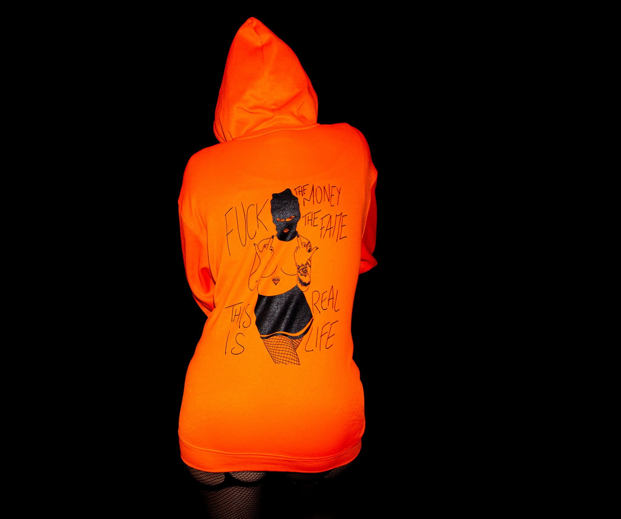 Fluo Hoodie This Is Real Life — back view 4
